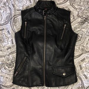 Girls Faux Leather Vest